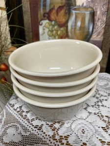 {4} Corelle Ramekin Bowls~Dessert ~Fruit SANDSTONE Beige 12 oz. 5" Tan - Picture 1 of 3