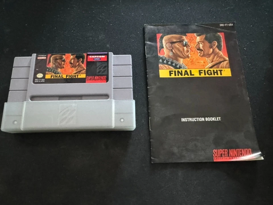 Final Fight (Super Nintendo SNES, 1991) Cartridge and Manual. NO BOX - TESTED - Image 1 of 1