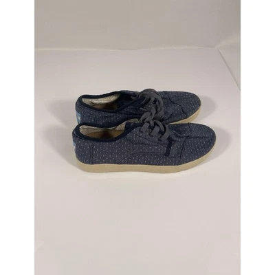 Zapatos TOMS para mujer talla 5 azul marino a lunares con cordones informales bajos cómodos Foto 1 de 4