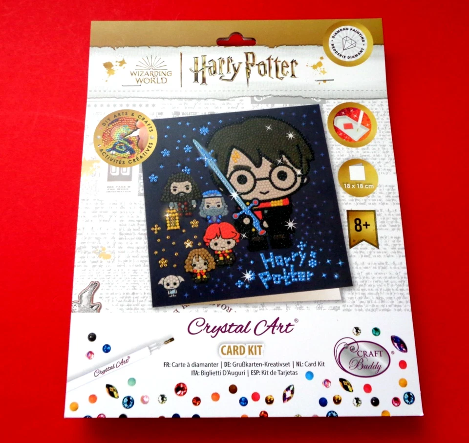 CRYSTAL ART Bastelset Grußkarten Kreativset HARRY POTTER  18 x 18 cm - Bild 1 von 1