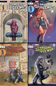 AMAZING SPIDER-MAN #1 TO #4 (2025) JOSEPH MICHAEL LINSNER TRADE COVER SET - Picture 1 of 5