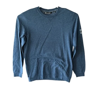 Travis Mathew Fink 2 Polo Crew Neck Mens Size Medium Blue Golf Long Sleeve Soft - Image 1 of 4