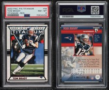 2002 Private Stock Titanium Red /275 Tom Brady #58 PSA 8