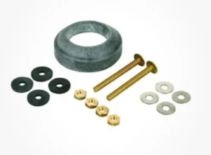 Universal Toilet Tank To Bowl Gasket & Hardware Kit 2" Flush Valve Bolts & Nuts - Picture 1 of 4