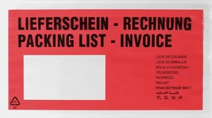 3000 Stück LIEFERSCHEINTASCHEN DIN LANG mit Druck # L10 - Bild 1 von 1