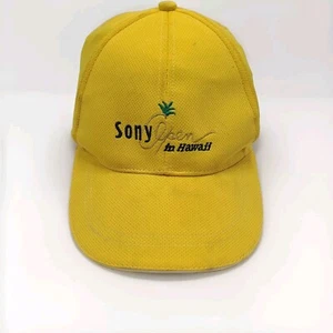 Sombrero ajustable Sony abierto en Hawaii amarillo sin cierre de botón cierre tapa plana suciedad - Imagen 1 de 23