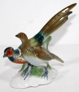 Estatuilla de faisanes de Baviera Gerold Porzellan hecha en Alemania Occidental difícil de encontrar - Imagen 1 de 7