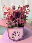 Pop up 3D gorgeous purple orchid box card