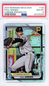 Mega caja Paul Skenes 2024 Bowman #125 PSA 8 casi nuevo-como nuevo Chrome Prospects - Imagen 1 de 6