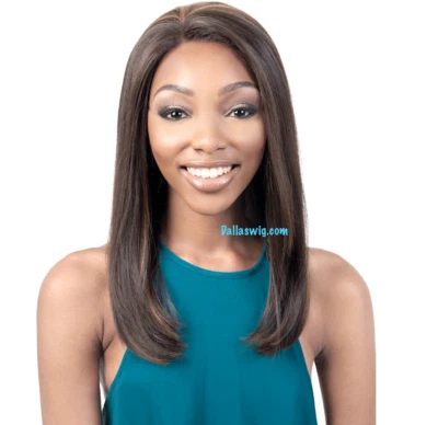 Peluca delantera Motown Tress encaje entero peso ligero atado a mano recta WL Lex encaje Foto 1 de 4