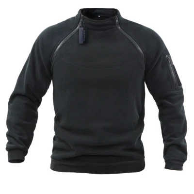 Tactical Soft Shell 2-Zip Warm Fleece Jacket Cold Weather Gear Polartec Fleece - Image 1 of 4