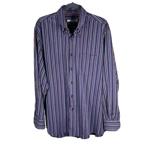 Andrea Bossi Mens Sz 3XL EU46-47 Made In Italy Long Sleeve Striped Shirt - Picture 1 of 8