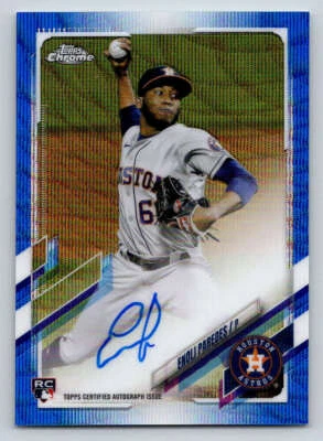2021 Topps Chrome Rookie AutoBlue Wave #RAEP Enoli Paredes 150 (ref 186335) - Image 1 of 2