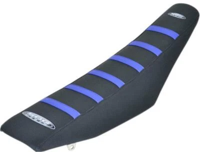 Cubierta de asiento con pinza de 6 costillas negra y azul costilla 10 - 2013 Yamaha YZ 450F totalmente nueva EE. UU. Foto 1 de 2