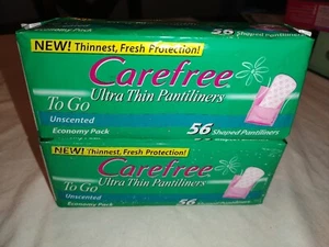 1998 Carefree Original Pantiliners UNSCENTED Regular To Go 54 count NEW 2 Packs - Picture 1 of 4
