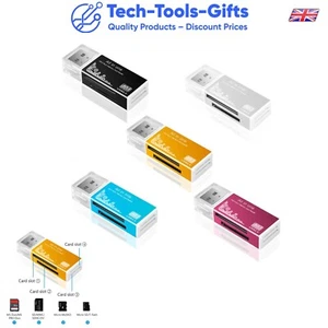 Lector de tarjetas múltiples todo en uno de aluminio SDHC SDXC Micro SD TF Memory Stick M2 7E - Imagen 1 de 12