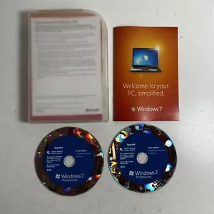 Microsoft Windows 7 Professional (2009) Full 32 & 64 Bit DVDs with Manual - Picture 1 of 6