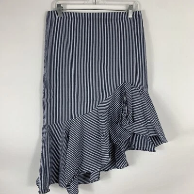 Catherine Malandrino Skirt Women's Size 6 Asymmetrical Striped Lightweight Lined - Image 1 of 4