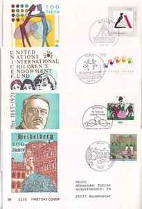 Bundesrepublik FDC 4 Briefe von 1996 adressiert Lot 1 - Bild 1 von 1