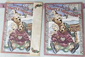 Lot 2 '98 Boyd’s Bears Premiere Edition Printing SUNRISE Christmas Holiday Cards - Picture 1 of 8