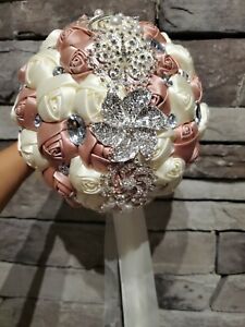 Bridal Bouquet - bling pink and white wedding