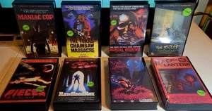 Horror Vhs Clamshell Movie Lot |8ct| Convention Prints / Copies -🎃 - Picture 1 of 19