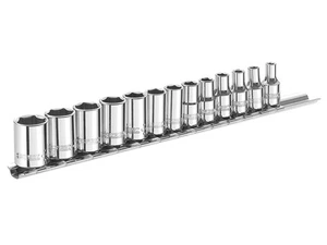 Expert 1/4in Drive Metric Socket Set 13 Piece Chrome Single Hex BRIE194675B - Picture 1 of 1