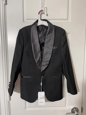 PLAVICT 男孩套装 儿童 18 码 黑色 3 件燕尾服 K37 — 第 1/4 张图片