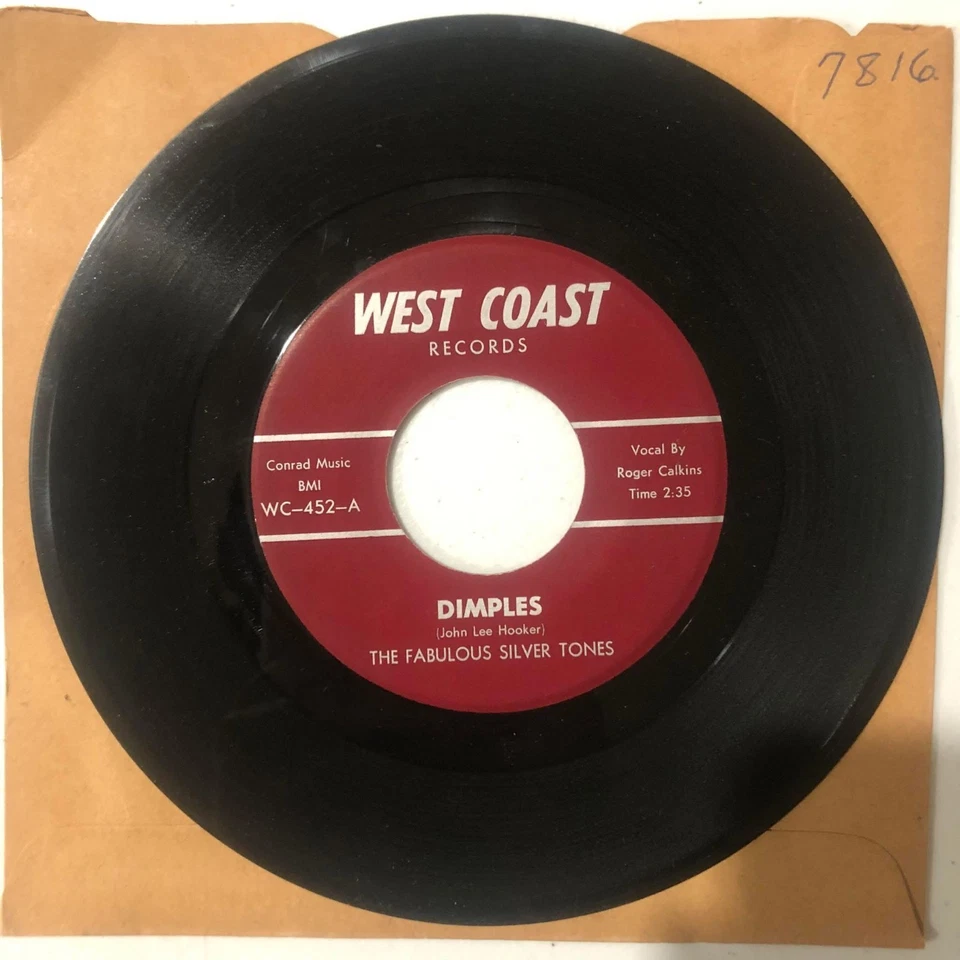 R&B Blues Rocker 45 - FABULOUS SILVER TONES - Dimples - West Coast Org NM - Image 1 of 1