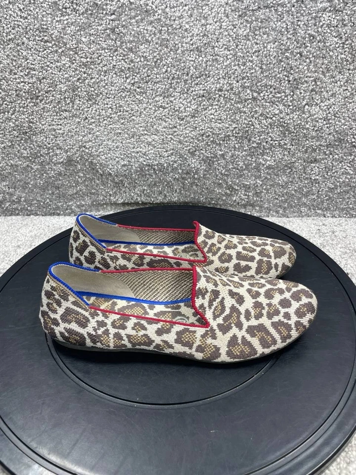 Женские мокасины Rothy's Flats размер 7,5 мокко пятно леопард комфортные без шнуровки - Изображение 1 из 4