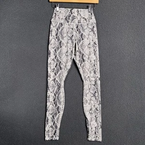 alo Vapor Snakeskin Leggings Size S Black/White Animal Print - Picture 1 of 11