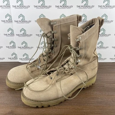 Botas de Combate Bates Para Hombres Cuero Gamuza Tostado Gore Tex Talla 11.5 R Foto 1 de 4