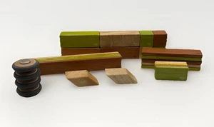 TEGU Magnet Holzbausteine, 23 Stück + 4 Räder Top Zustand sauber - Bild 1 von 8