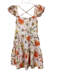 Lottie & Holly Kleid Small BOG Anthropologie quadratischer Ausschnitt Blumen Frühling kokett - Bild 1 von 9
