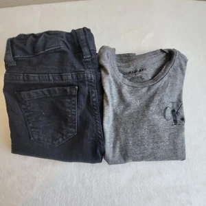 CALVIN KLEIN BOYS LONG SLEEVE SHIRT & THE CHILDREN PLACE JEANS SIZE 5 - Picture 1 of 12