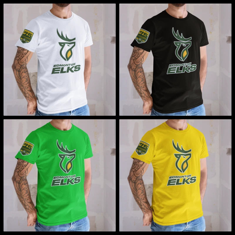 CFL Edmonton Elk Eskimos Printed T Shirt sz S - 3XL New NWOT - Image 1 of 1
