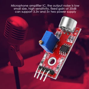 High Sensitivity Microphone Audio Amplifier Board Output 20dB Gain DC3.3V/5V Hot - Afbeelding 1 van 11
