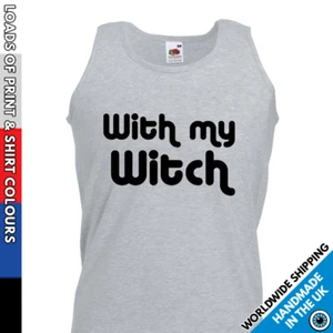 Herren Halloween Weste - With My Witch Party Night Trick or Treat Kostüm Tank Top - Bild 1 von 8
