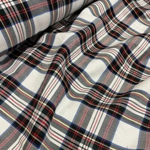 Fashion Tartan Plaid Fabric Check Polyviscose Material 150cm Wide - Picture 1 of 2