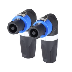 10pcs Right Angle Speakon Connector L Shape 4 Pole Audio Adapter Save Space Plug - Picture 1 of 10