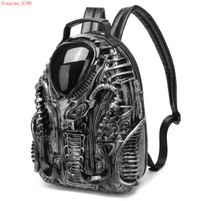 Alien vs Predator Cosplay Backpack Men's Punk Schoolbag High-Capacity Laptop Bag - Image 1 of 4