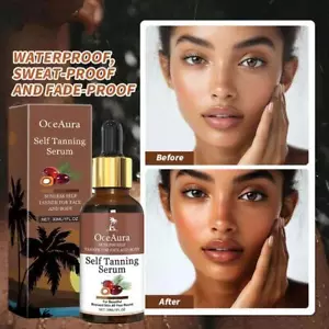 30ml Self Tanning Serum-Sunless Self Tanner For Face And Body Broned Skin - Picture 1 of 15