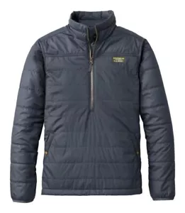 L.L Bean Men's Mountain Classic Puffer Pullover Jacket Sz M Gunmetal Gray NWT - Picture 1 of 6