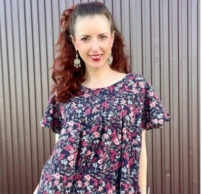 Gorgeous Black radiance viscose Floral Dress Fabric M1849 - Image 1 of 4