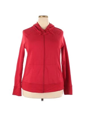 Sudadera con capucha roja con cremallera XXL Danskin Now para mujer Foto 1 de 2
