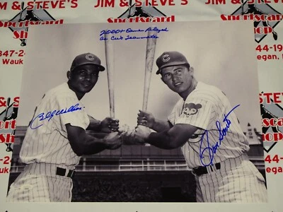 BILLY WILLIAMS & RON SANTO SIGNED 16X20 W/ INSCRIPTION - JSA COA - CHICAGO CUBS - Image 1 of 4
