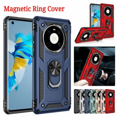 Shockproof Ring Stand Armor Phone Case For Huawei Mate 40 30 20 Pro Lite Nova 5T - Image 1 of 4