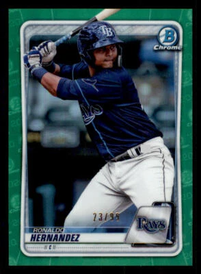 2020 Bowman Chrome Prospects Green Refractors #BCP12 Ronaldo Hernandez /99 - Image 1 of 2