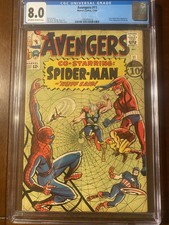 AVENGERS #11 12/64 CGC 8.0 OWW NICE HIGHER GRADE EARLY SPIDER-MAN CROSSOVER!