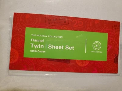 Juego de sábanas Martha Stewart liso doble plata campana gris algodón franela 3 piezas Foto 1 de 4